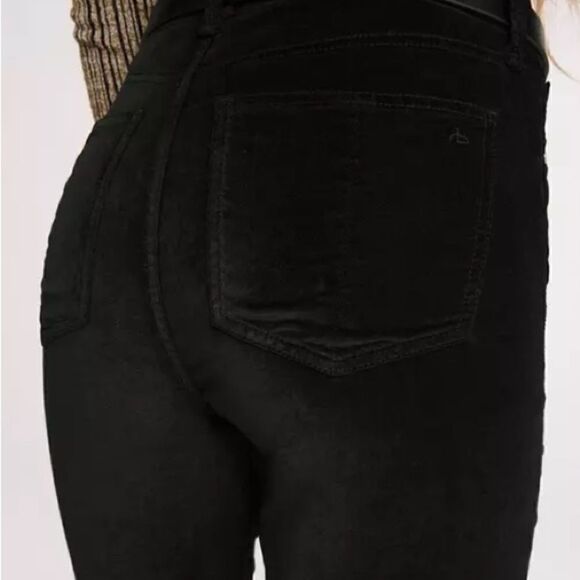Rag & Bone NWT High Rise Black Velvet Skinny Pant. Size 26. - Picture 5 of 12
